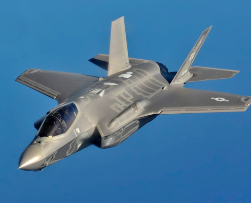 F-35A Lightning II. Kuvalähde: commons.wikimedia.org By U.S. Air Force photo, Public Domain