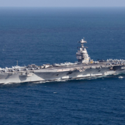 Laivaston uusin lentotukialus USS Gerald R. Ford. Kuvalähde: commons.wikimedia.org By U.S. Navy photo, Public Domain